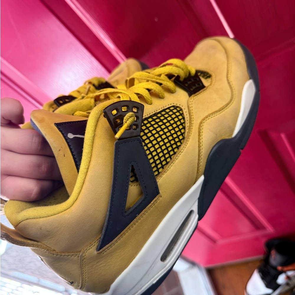 Jordan Yellow and Gray Sneakers